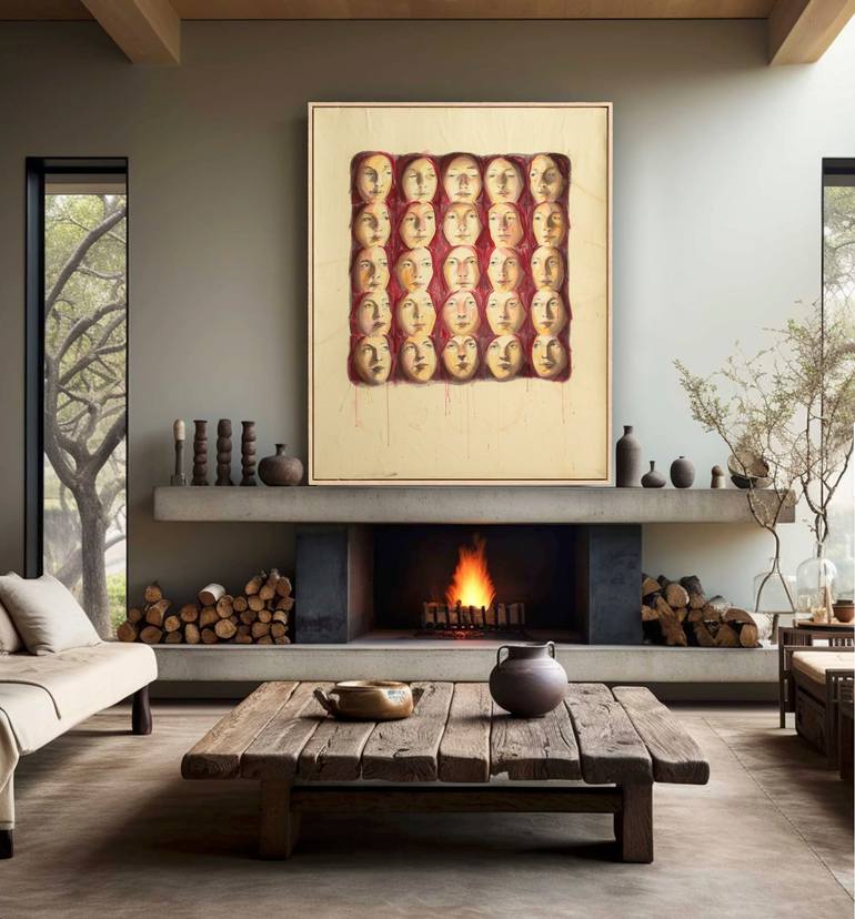 Original Abstract Women Painting by Andrea Dalla Costa