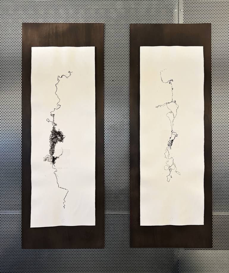 Original Abstract Expressionism Abstract Printmaking by Andrea Dalla Costa