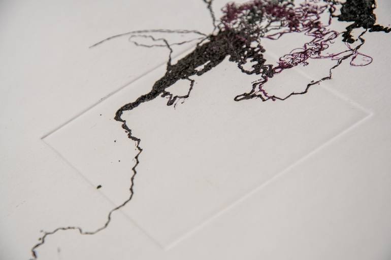 Original Abstract Expressionism Abstract Printmaking by Andrea Dalla Costa