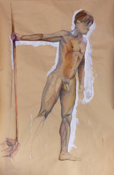 Original Figurative Nude Drawings by Andrea Dalla Costa