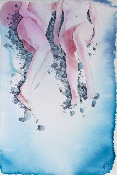 Print of Portraiture Nude Paintings by Andrea Dalla Costa