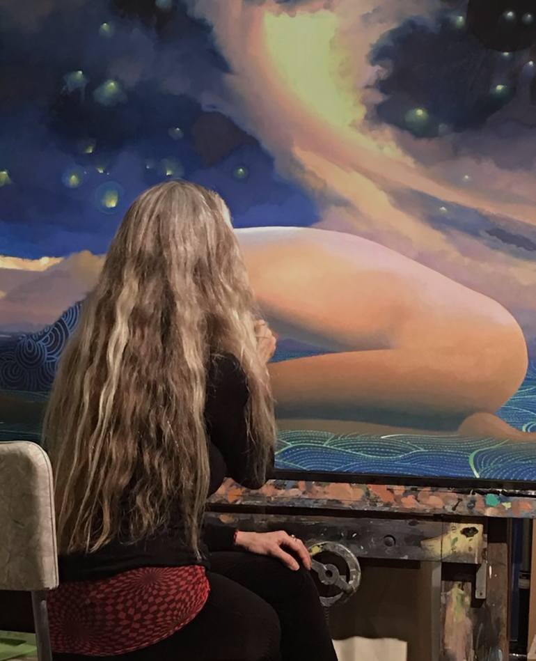 Original Surrealism Women Painting by Caroleen Jett Green