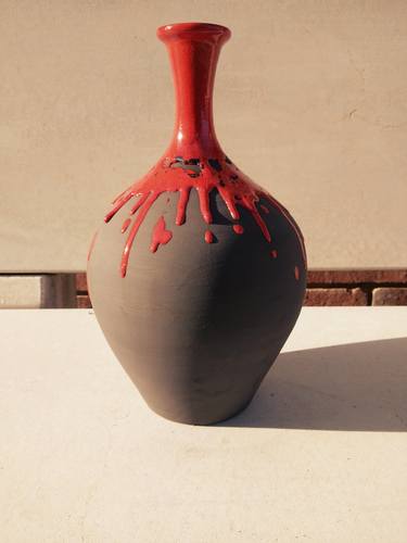 Upright Large Vase. Unique Work. thumb
