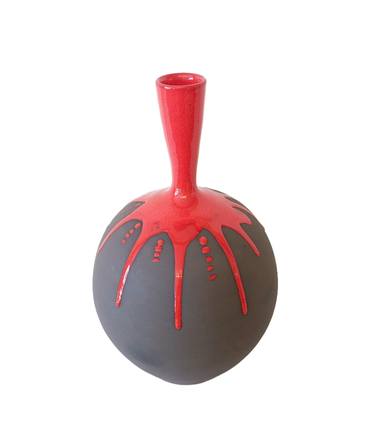 Original Round Vase. Unique Work. thumb