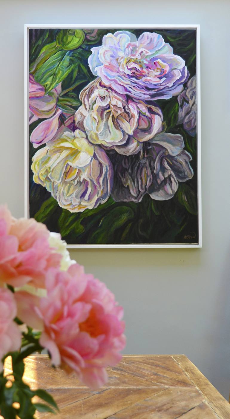 Original Figurative Floral Painting by Alex Ebdon