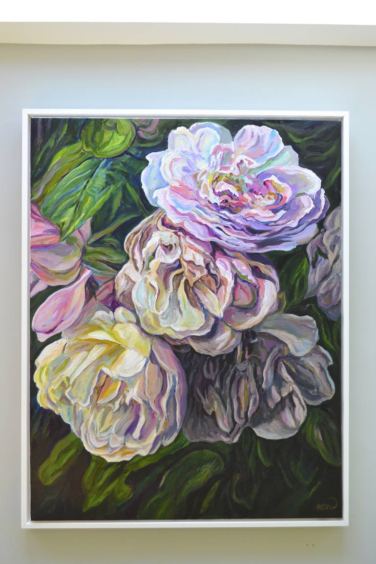 Original Figurative Floral Painting by Alex Ebdon