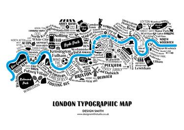 London Typographic Map - Limited Edition of 17 thumb