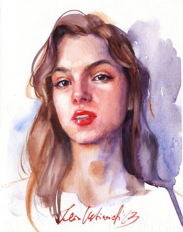 Print of Portrait Paintings by Julia Ustinovich