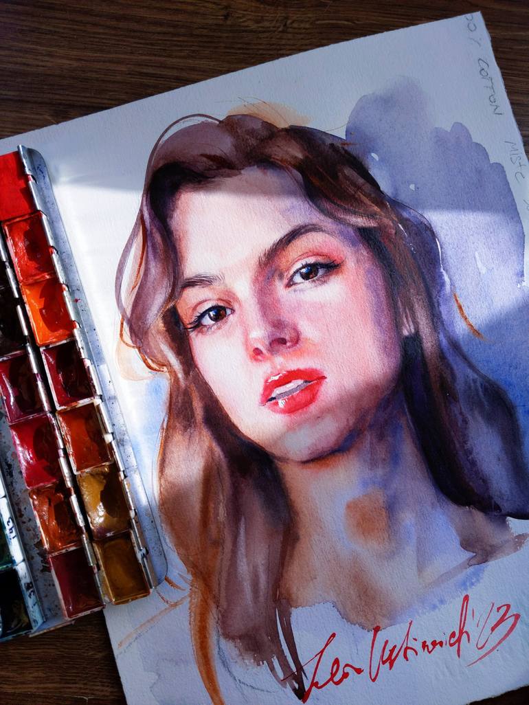 Original Portrait Painting by Julia Ustinovich