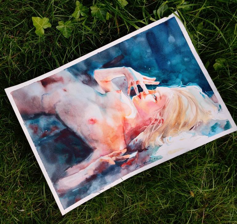Original Nude Painting by Julia Ustinovich
