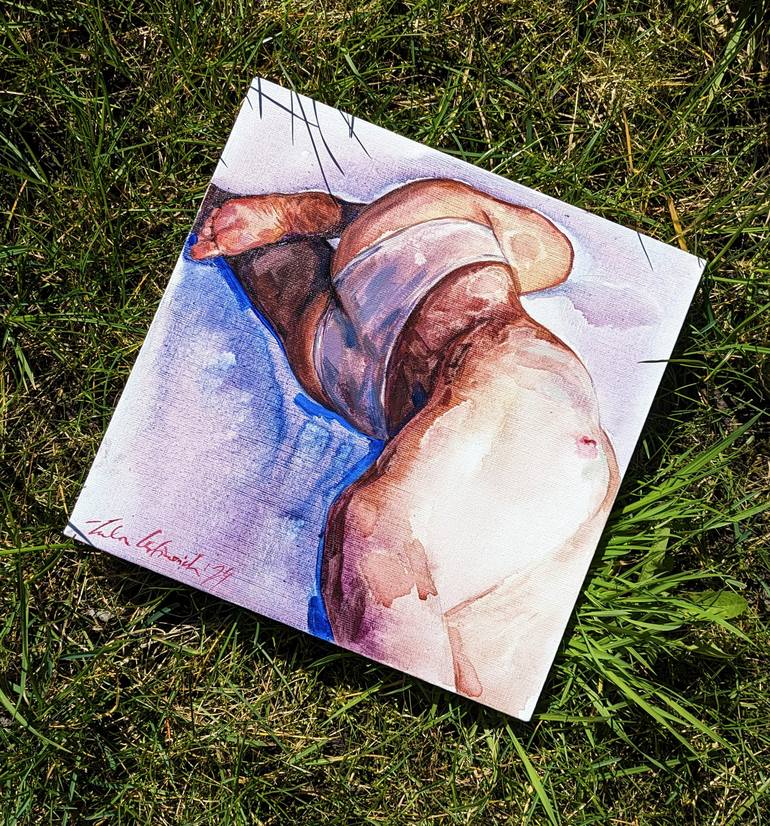 Original Contemporary Erotic Painting by Julia Ustinovich