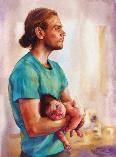 Print of Figurative Family Paintings by Julia Ustinovich