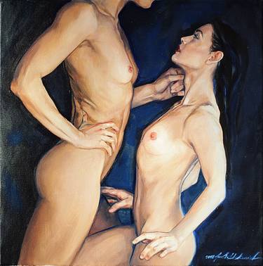 Original Figurative Erotic Paintings by Julia Ustinovich