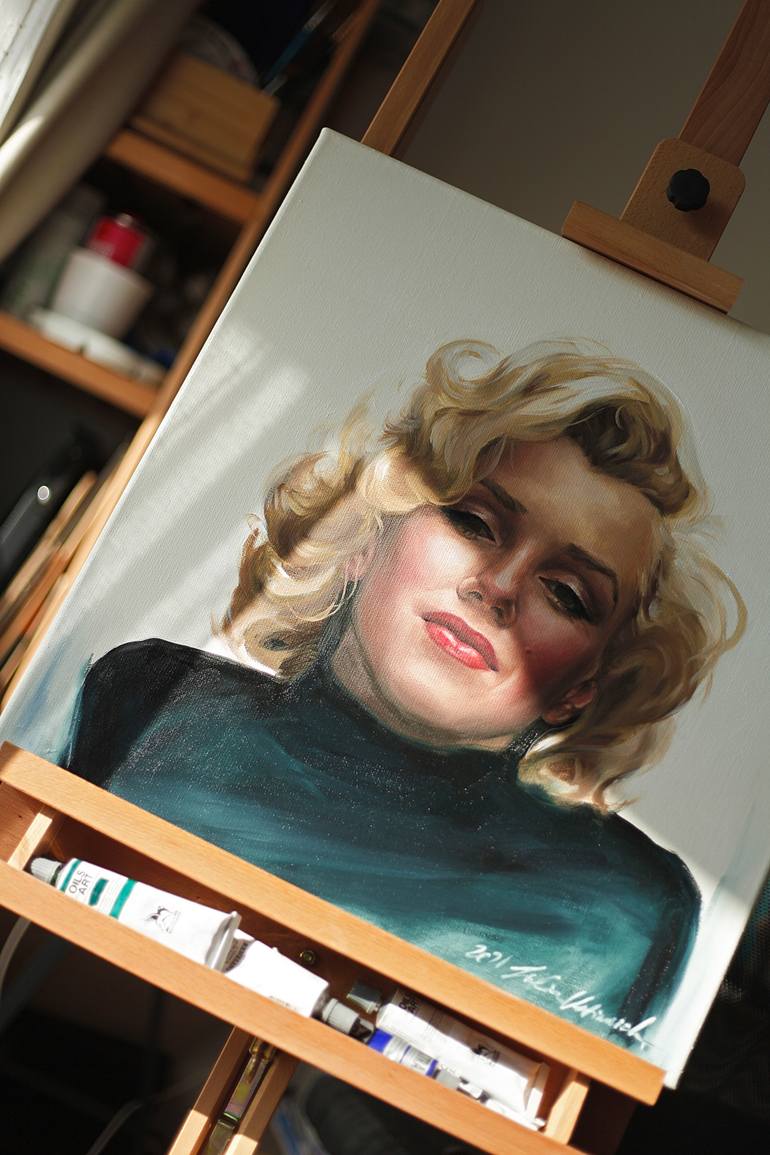 Original Documentary Pop Culture/Celebrity Painting by Julia Ustinovich