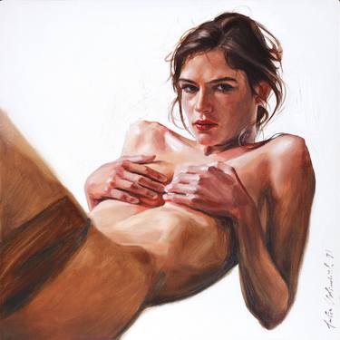 Print of Figurative Erotic Paintings by Julia Ustinovich