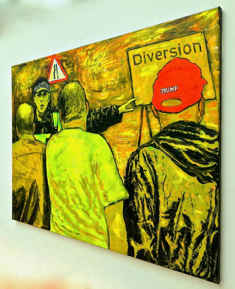Original Documentary Politics Painting by Simon Hopkinson