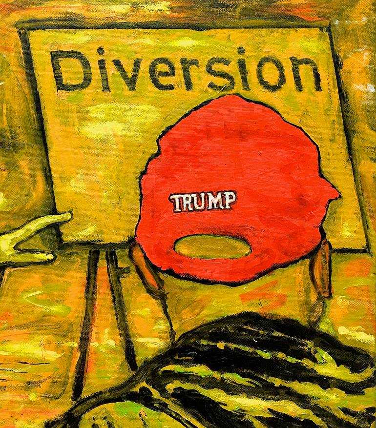 Original Documentary Politics Painting by Simon Hopkinson