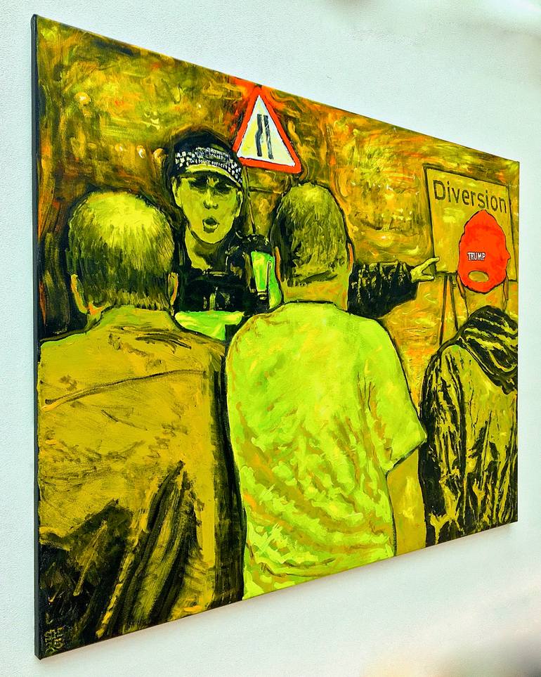 Original Documentary Politics Painting by Simon Hopkinson