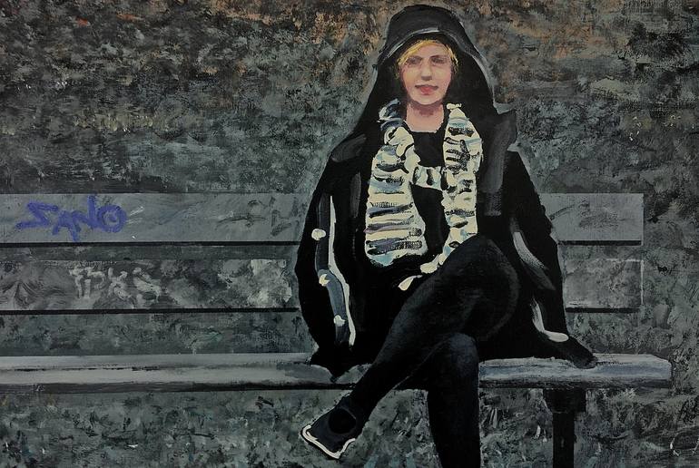 Original Documentary Portrait Painting by Simon Hopkinson