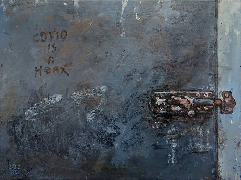 Conspiracy Theory Painting by Simon Hopkinson | Saatchi Art