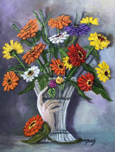 Print of Fine Art Floral Paintings by Rand Burns