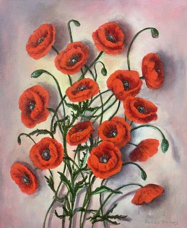 Original Fine Art Floral Paintings by Rand Burns