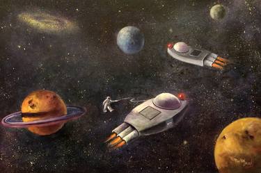 Print of Fine Art Outer Space Paintings by Rand Burns