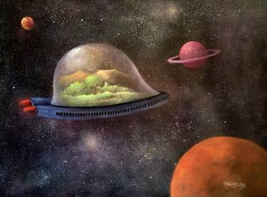Original Outer Space Paintings by Rand Burns