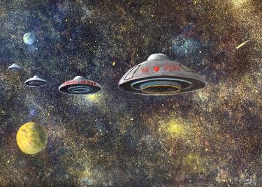 Original Fine Art Outer Space Paintings by Rand Burns
