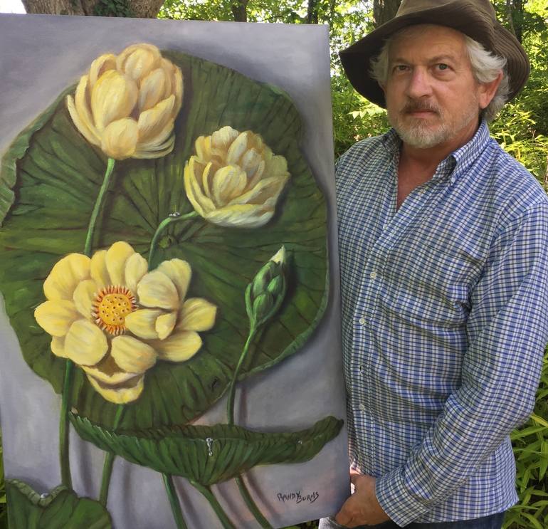 Original Floral Painting by Rand Burns