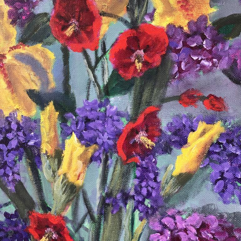 Original Fine Art Floral Painting by Rand Burns