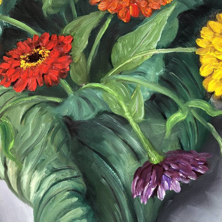 Original Floral Painting by Rand Burns