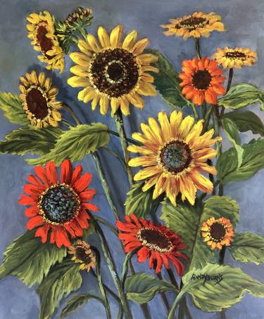 Print of Fine Art Floral Paintings by Rand Burns