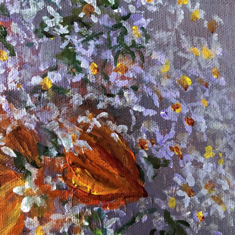 Original Floral Painting by Rand Burns