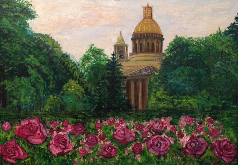Rose Garden Painting by Irina Kozhevykh | Saatchi Art