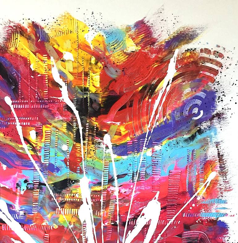 Original Abstract Expressionism Abstract Painting by Bertrand Contzler