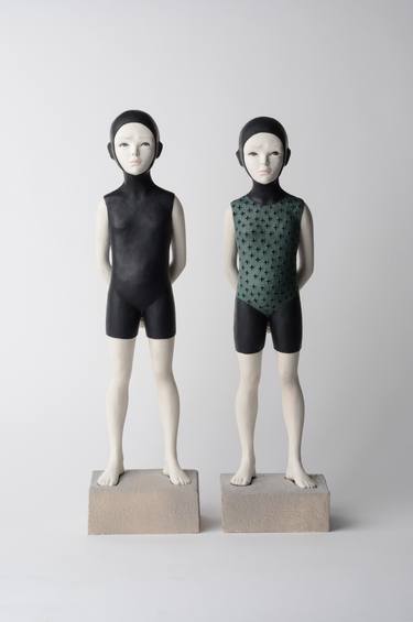 Original Figurative People Sculpture by Orly Montag