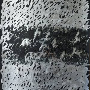 Collection drawings silver on black