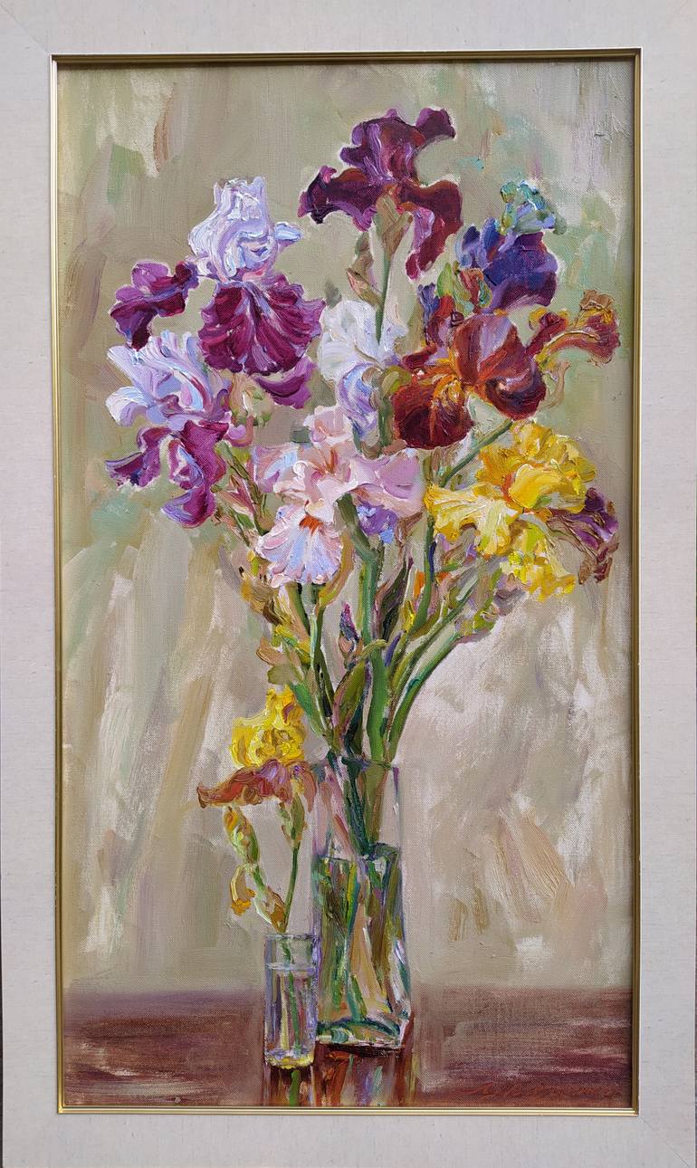 Original Impressionism Botanic Painting by Leonid Pavlenko