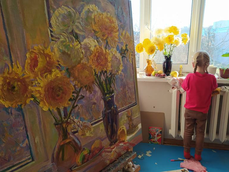 Original Impressionism Still Life Painting by Leonid Pavlenko