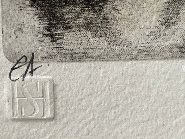 Original Contemporary Floral Printmaking by Safet H. ///    Safa    ///    Fine Art Colection
