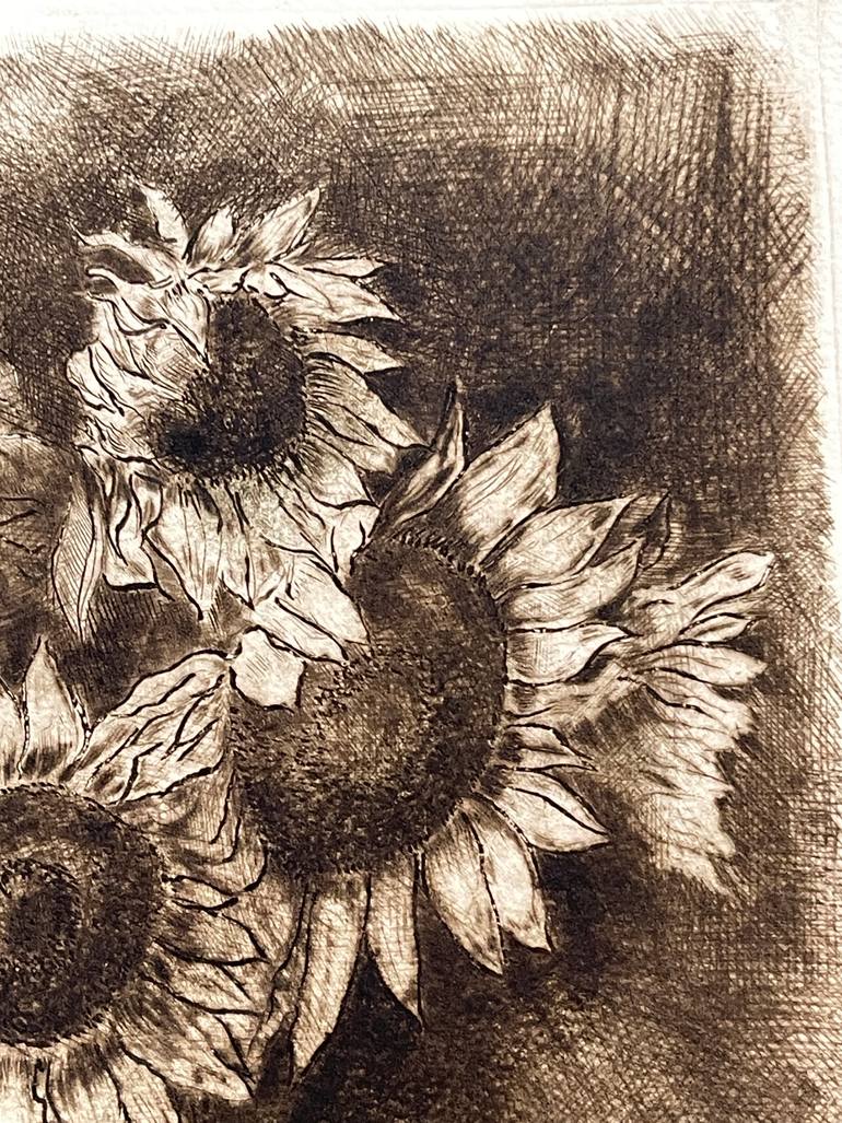 Original Contemporary Floral Printmaking by Safet H. ///    Safa    ///    Fine Art Colection