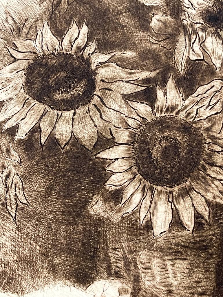 Original Contemporary Floral Printmaking by Safet H. ///    Safa    ///    Fine Art Colection