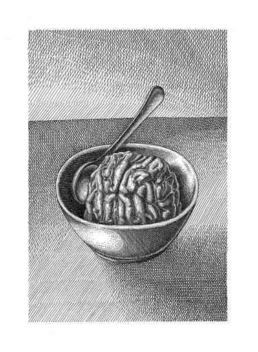 Print of Fine Art Food Drawings by Mircea Pop