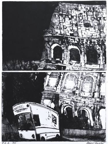 Original Architecture Printmaking by Marco M Lucano