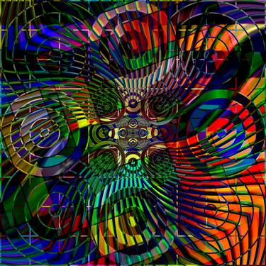 Original Abstract Expressionism Geometric Digital by Colin Fleming