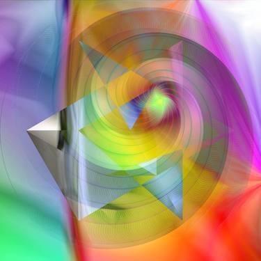 Original Abstract Geometric Digital by Colin Fleming