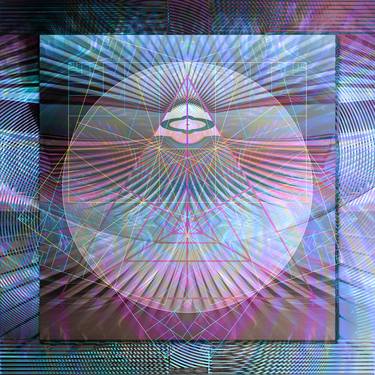 Original Abstract Geometric Digital by Colin Fleming