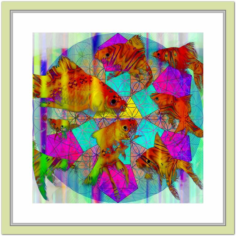 Original Abstract Fish Digital by Colin Fleming