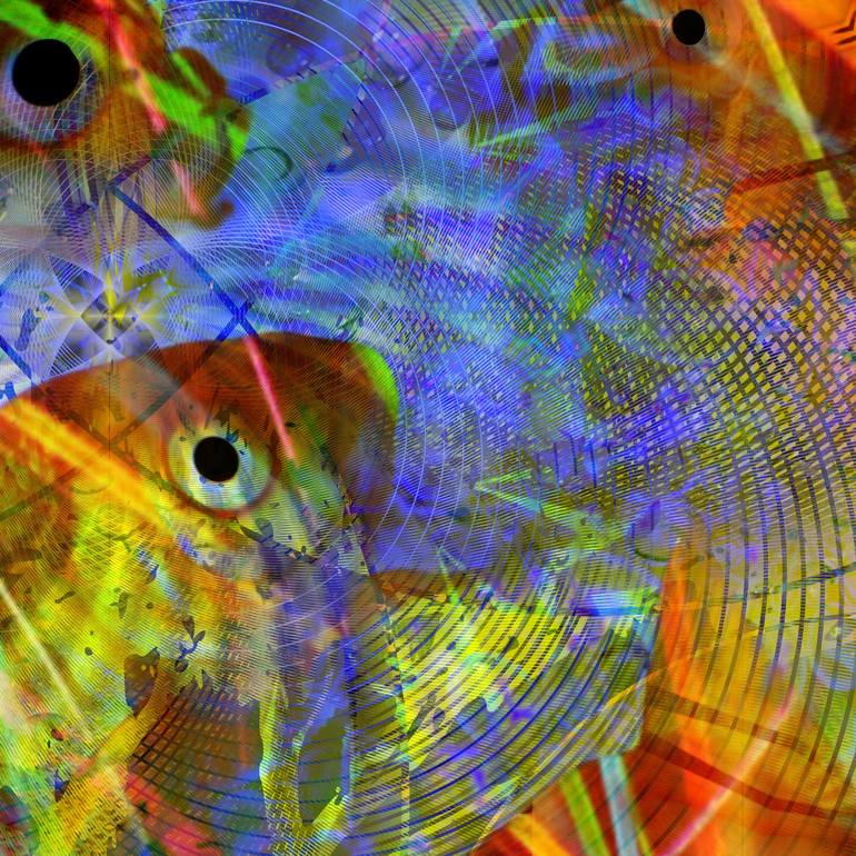 Original Abstract Fish Digital by Colin Fleming